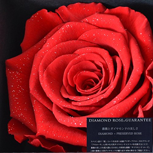 Amazon | 花 プレゼント DIAMOND ROSE ダイヤモンド ローズ 赤い バラ